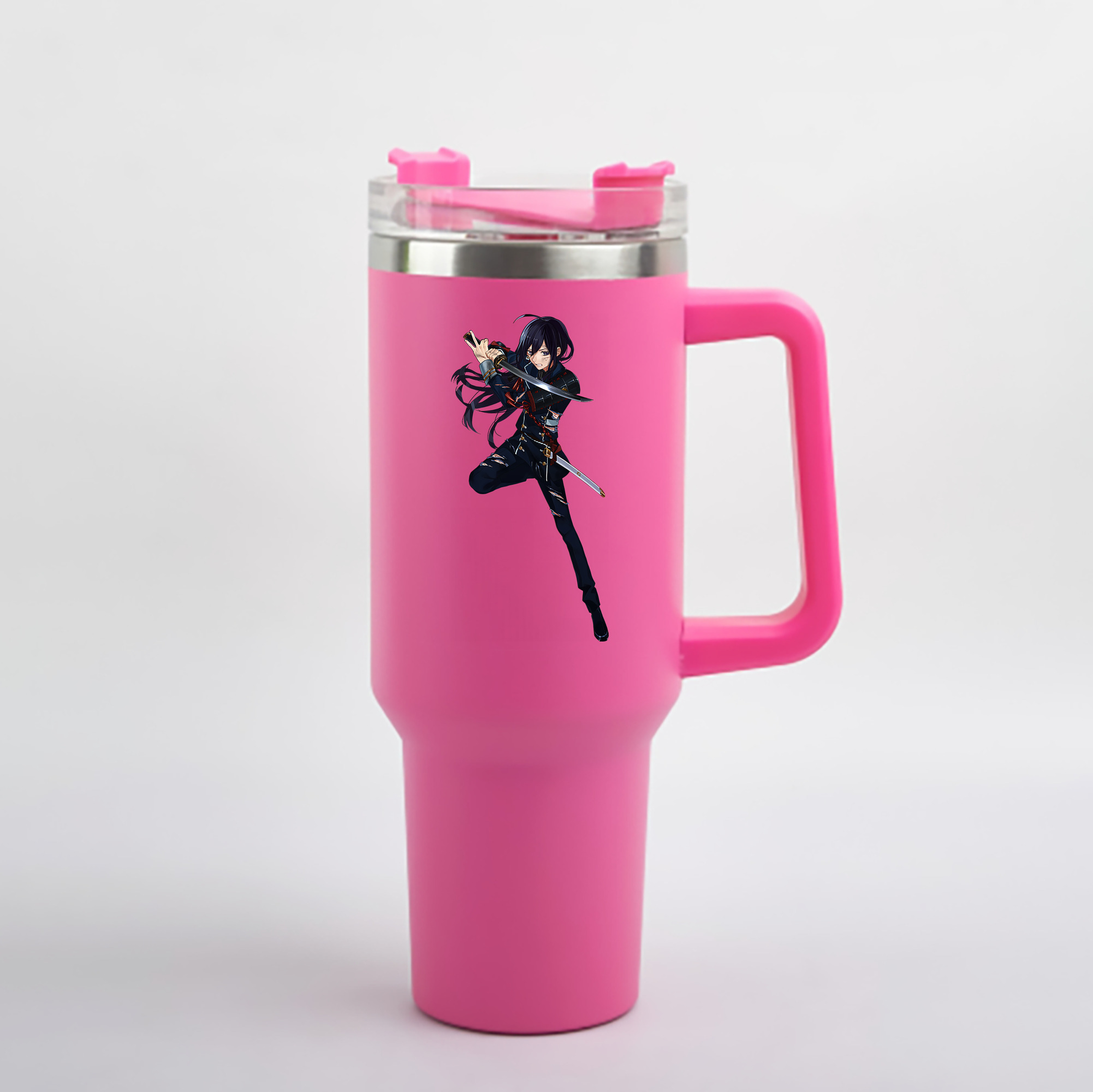 （画像用） 刀剣乱舞 Touken Ranbu 1200mL車用タンブラー - クリスタルステッカー（プラスチックストロー付き）